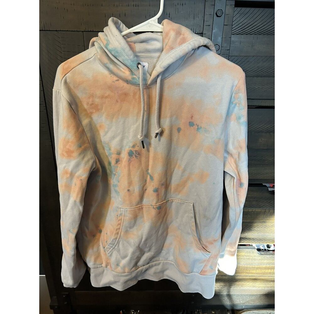 OLD NAVY Men's/Gender Neutral Pullover Tie-Dye Hooded Sweatshirt Medium Blue